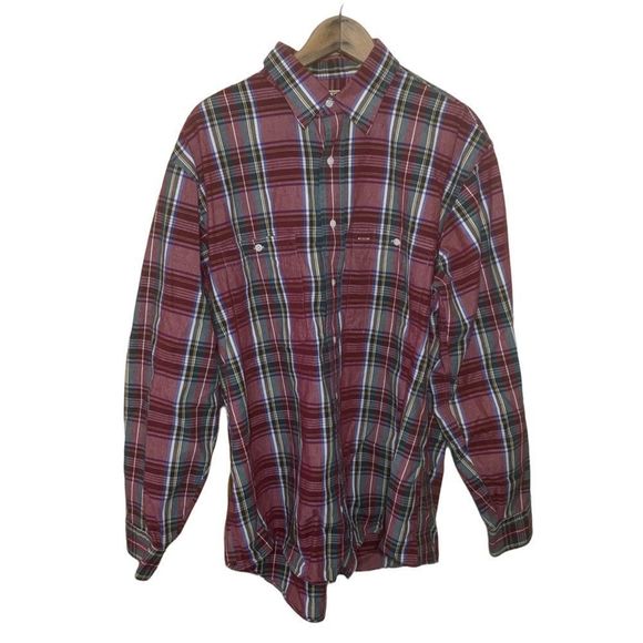 L.L. Bean Other - L.L. Bean Plaid Long Sleeve Button Up Shirt Size Largr